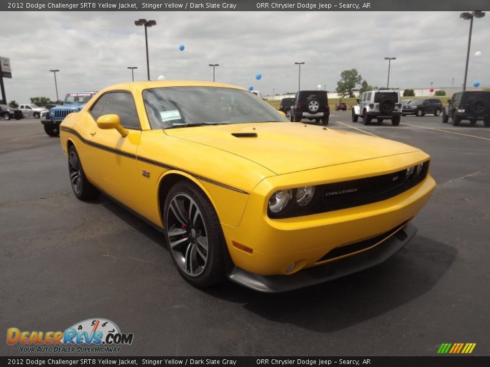 Front 3/4 View of 2012 Dodge Challenger SRT8 Yellow Jacket Photo #3