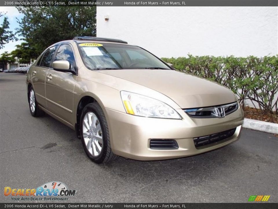 2006 Honda Accord EX-L V6 Sedan Desert Mist Metallic / Ivory Photo #1