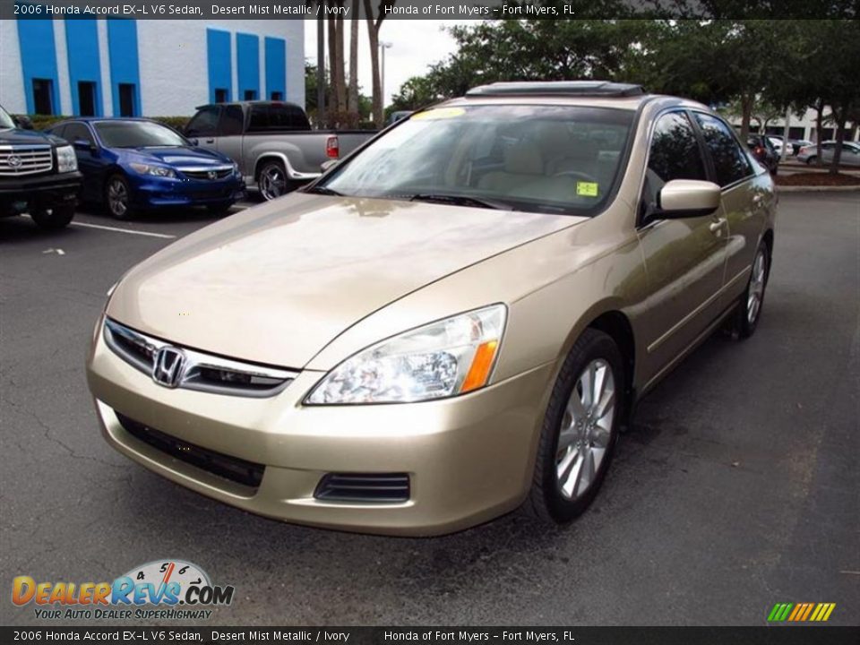 2006 Honda Accord EX-L V6 Sedan Desert Mist Metallic / Ivory Photo #10