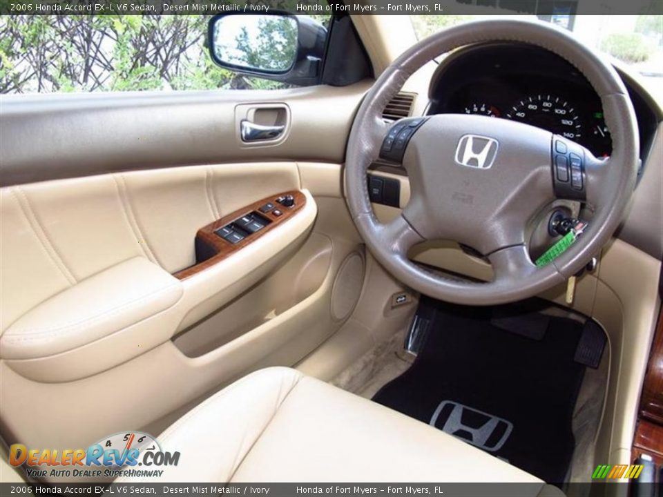 2006 Honda Accord EX-L V6 Sedan Desert Mist Metallic / Ivory Photo #16