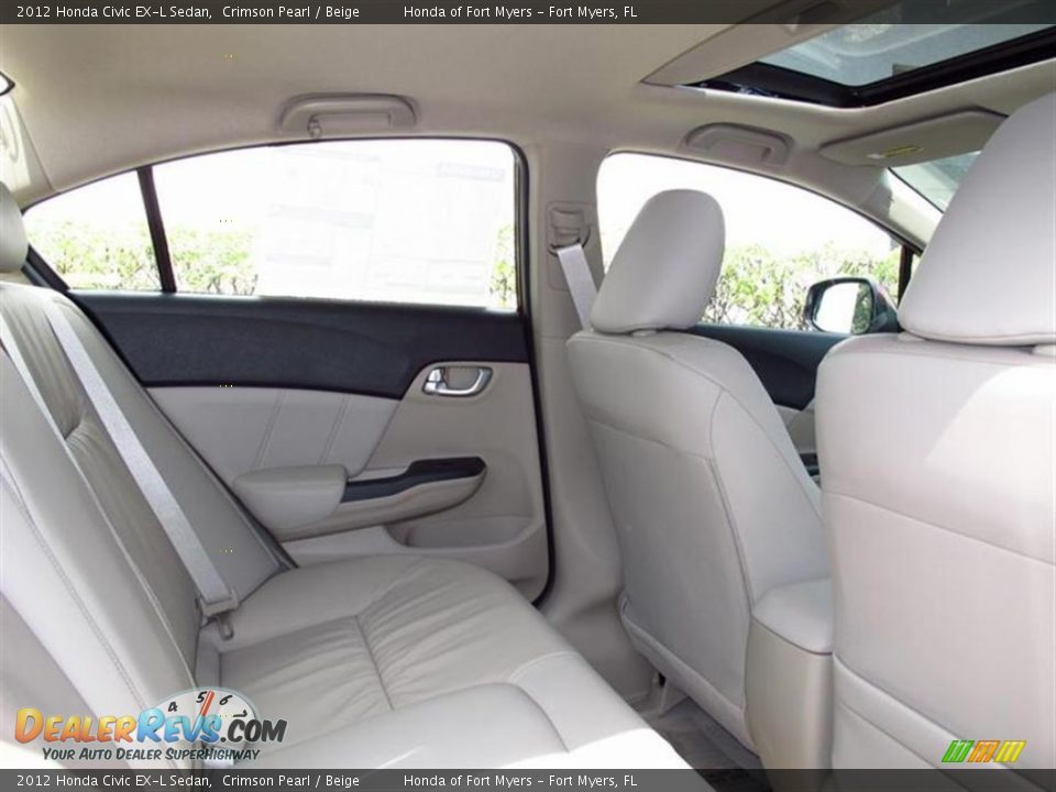 2012 Honda Civic EX-L Sedan Crimson Pearl / Beige Photo #8
