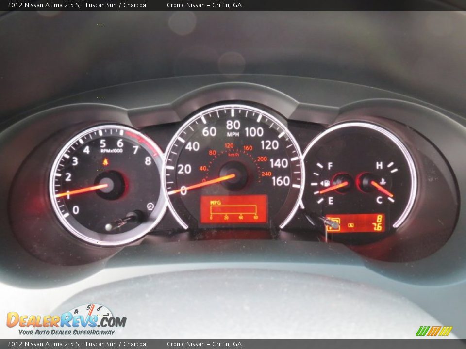 2012 Nissan Altima 2.5 S Tuscan Sun / Charcoal Photo #14
