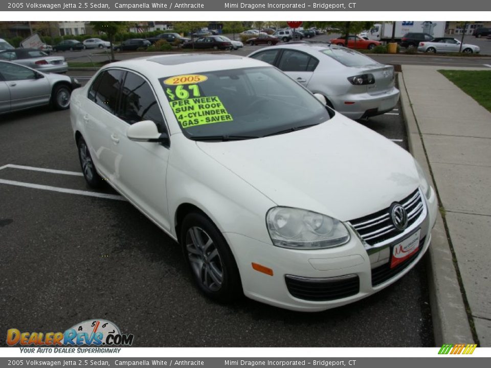 2005 Volkswagen Jetta 2.5 Sedan Campanella White / Anthracite Photo #3