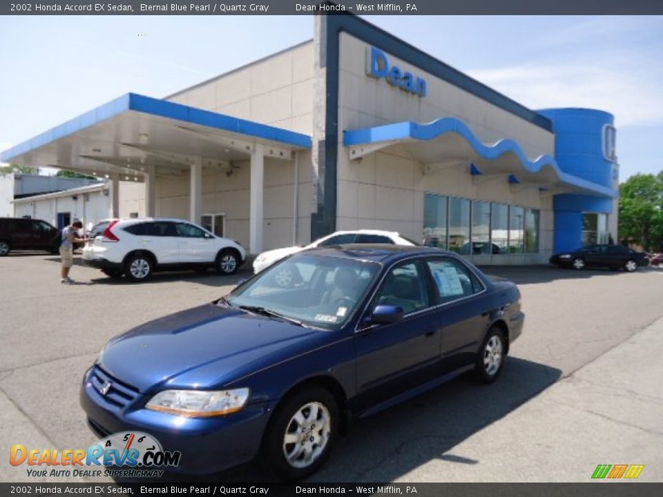 2002 Honda Accord EX Sedan Eternal Blue Pearl / Quartz Gray Photo #1