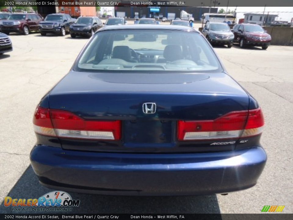 2002 Honda Accord EX Sedan Eternal Blue Pearl / Quartz Gray Photo #4