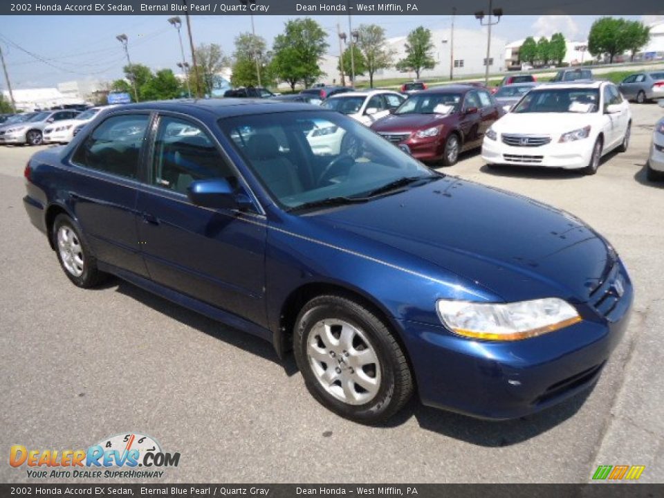 2002 Honda Accord EX Sedan Eternal Blue Pearl / Quartz Gray Photo #7