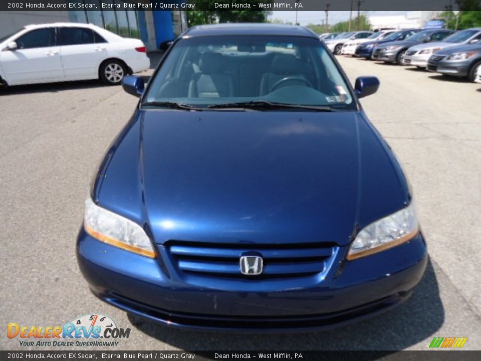 2002 Honda Accord EX Sedan Eternal Blue Pearl / Quartz Gray Photo #8