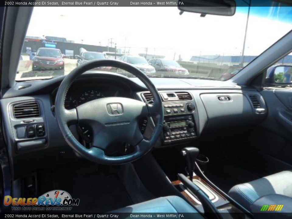 2002 Honda Accord EX Sedan Eternal Blue Pearl / Quartz Gray Photo #12