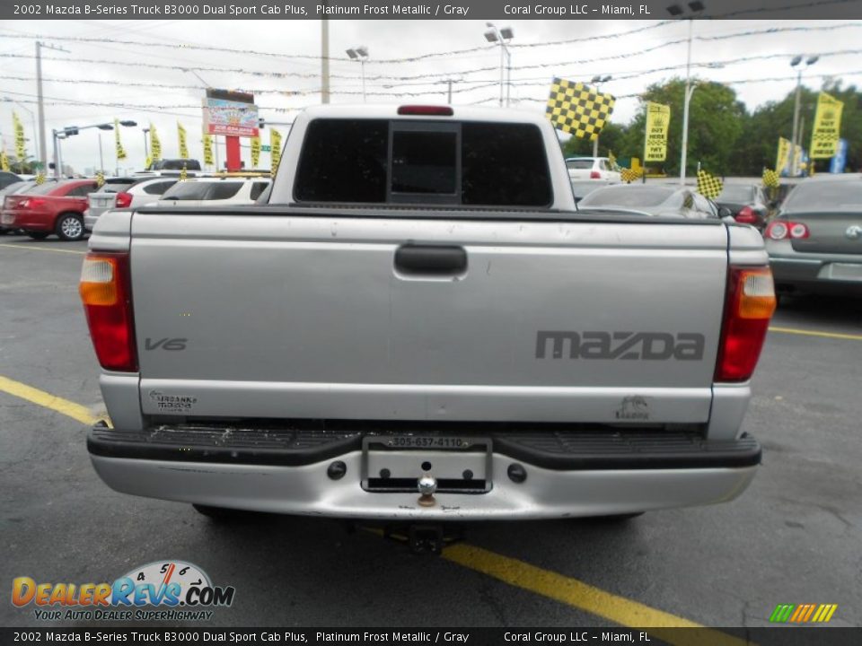 2002 Mazda B-Series Truck B3000 Dual Sport Cab Plus Platinum Frost Metallic / Gray Photo #6