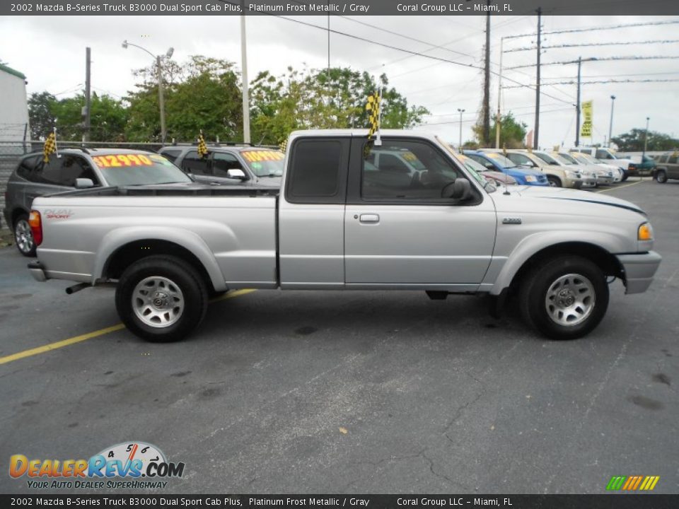 2002 Mazda B-Series Truck B3000 Dual Sport Cab Plus Platinum Frost Metallic / Gray Photo #8
