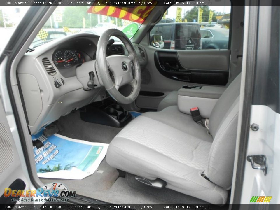2002 Mazda B-Series Truck B3000 Dual Sport Cab Plus Platinum Frost Metallic / Gray Photo #12