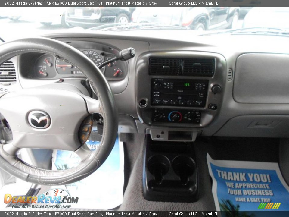 2002 Mazda B-Series Truck B3000 Dual Sport Cab Plus Platinum Frost Metallic / Gray Photo #13