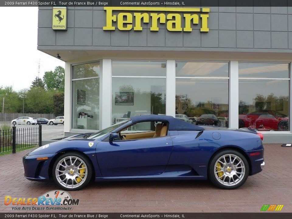 2009 Ferrari F430 Spider F1 Tour de France Blue / Beige Photo #2
