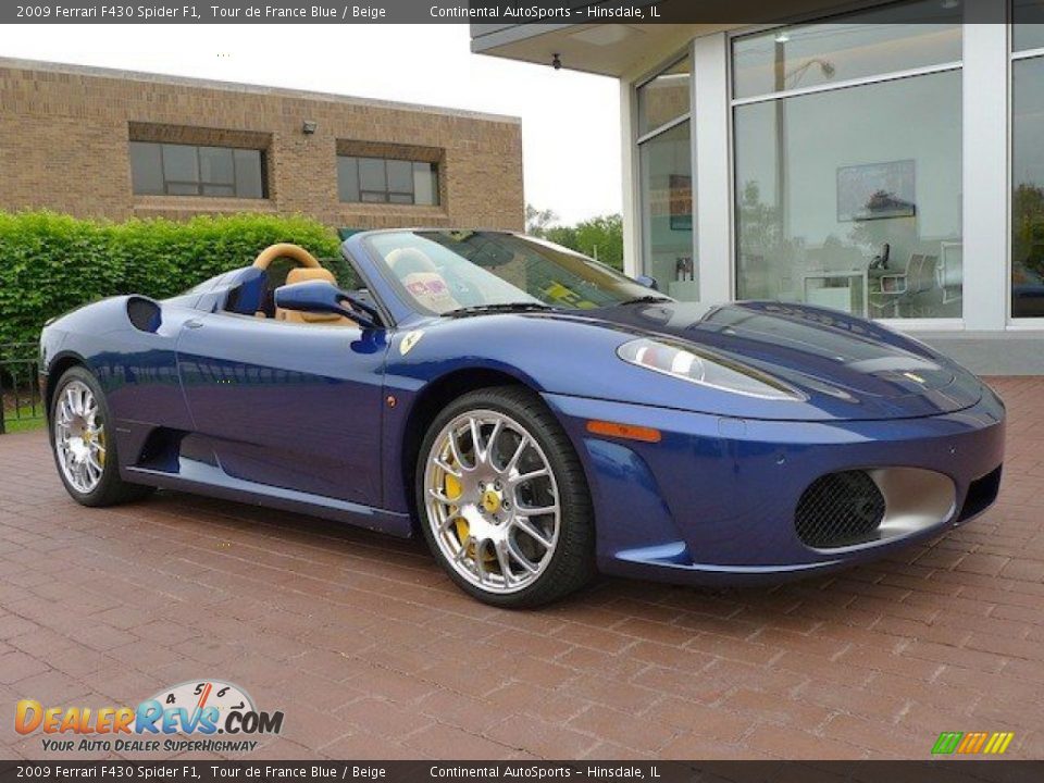 2009 Ferrari F430 Spider F1 Tour de France Blue / Beige Photo #10