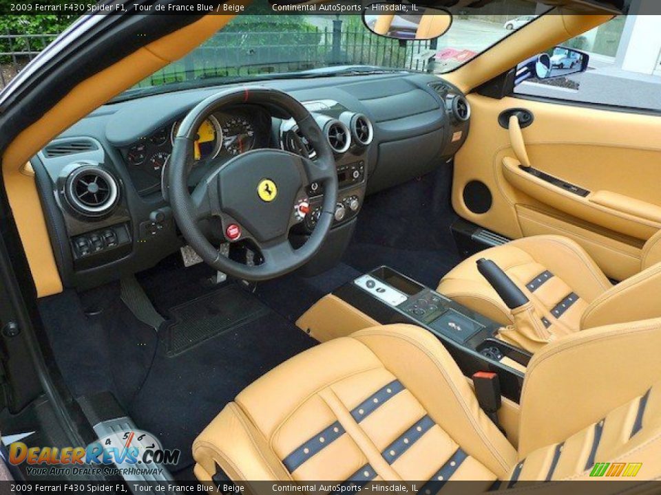 Beige Interior - 2009 Ferrari F430 Spider F1 Photo #18