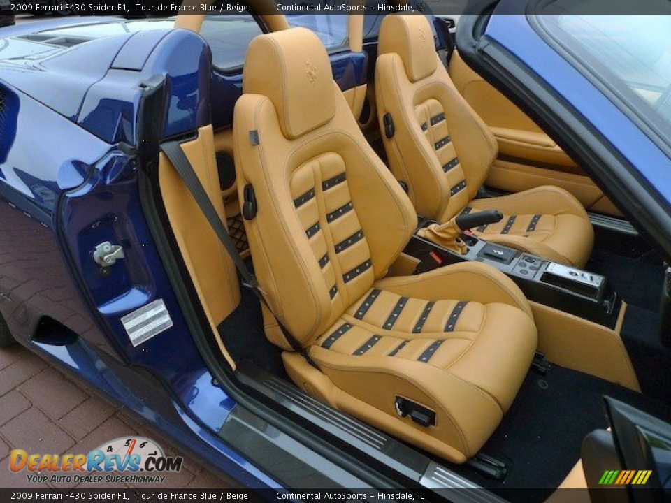 2009 Ferrari F430 Spider F1 Tour de France Blue / Beige Photo #33