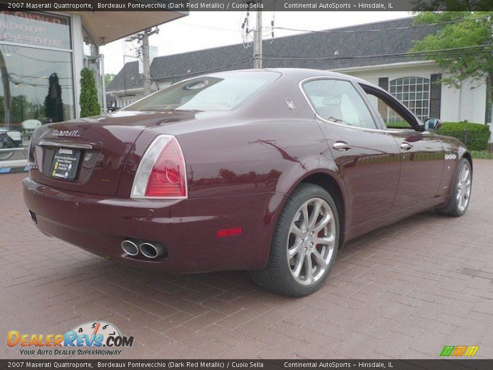 2007 Maserati Quattroporte Bordeaux Pontevecchio (Dark Red Metallic) / Cuoio Sella Photo #6