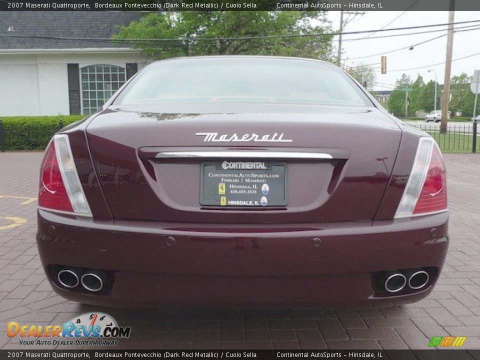 2007 Maserati Quattroporte Bordeaux Pontevecchio (Dark Red Metallic) / Cuoio Sella Photo #7