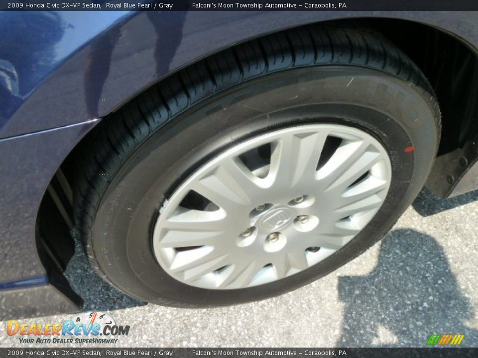 2009 Honda Civic DX-VP Sedan Royal Blue Pearl / Gray Photo #9