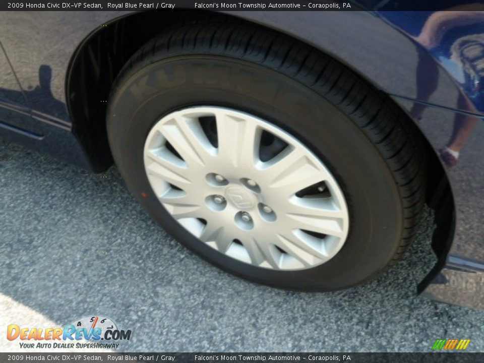 2009 Honda Civic DX-VP Sedan Royal Blue Pearl / Gray Photo #10
