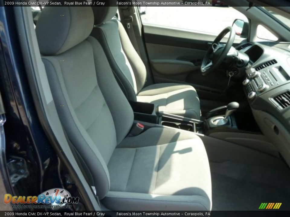 2009 Honda Civic DX-VP Sedan Royal Blue Pearl / Gray Photo #11