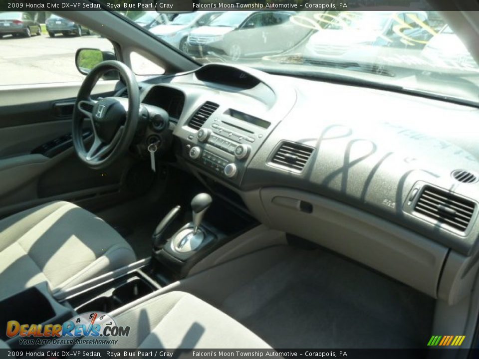 2009 Honda Civic DX-VP Sedan Royal Blue Pearl / Gray Photo #12