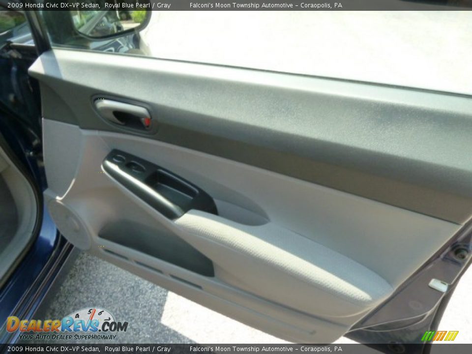 2009 Honda Civic DX-VP Sedan Royal Blue Pearl / Gray Photo #13