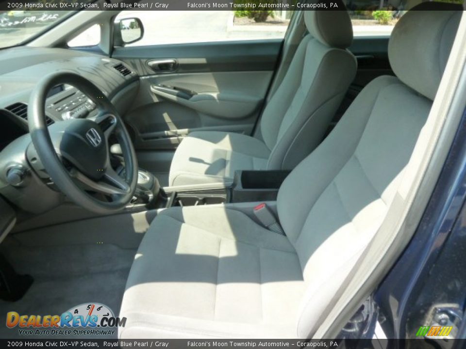 2009 Honda Civic DX-VP Sedan Royal Blue Pearl / Gray Photo #16