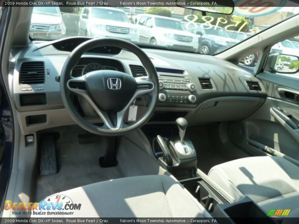 2009 Honda Civic DX-VP Sedan Royal Blue Pearl / Gray Photo #18