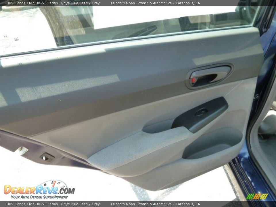 2009 Honda Civic DX-VP Sedan Royal Blue Pearl / Gray Photo #19