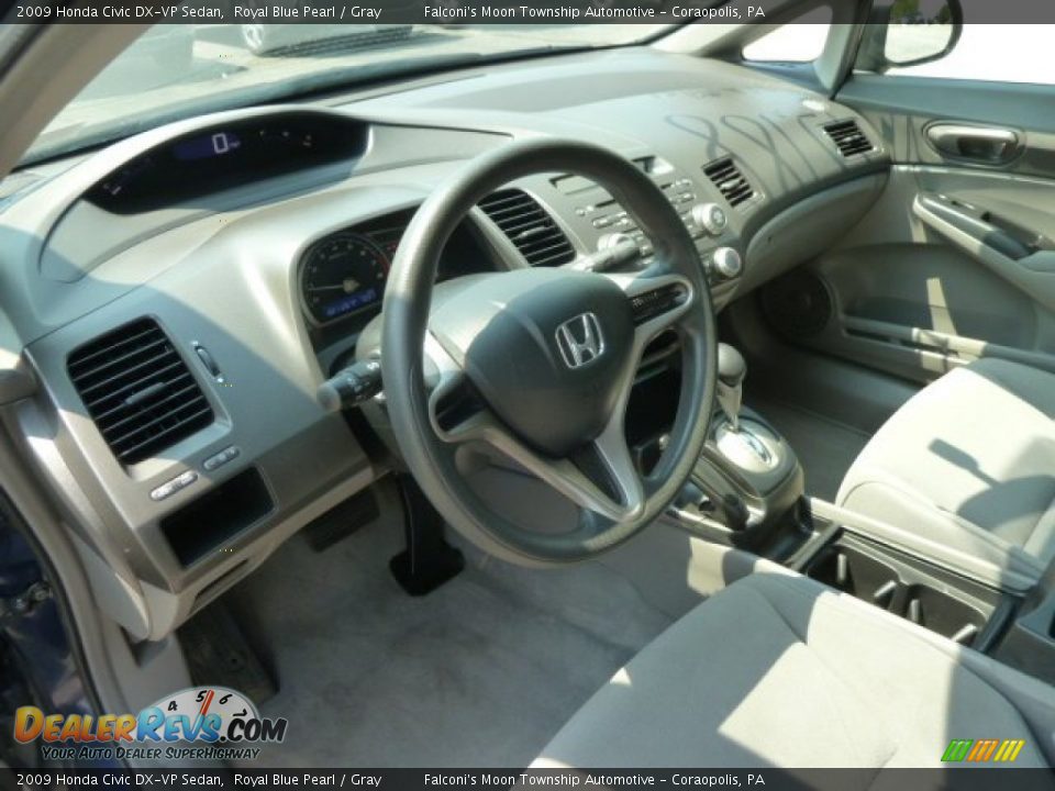 2009 Honda Civic DX-VP Sedan Royal Blue Pearl / Gray Photo #21