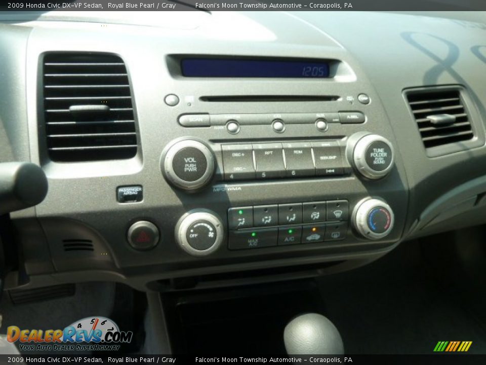 2009 Honda Civic DX-VP Sedan Royal Blue Pearl / Gray Photo #23