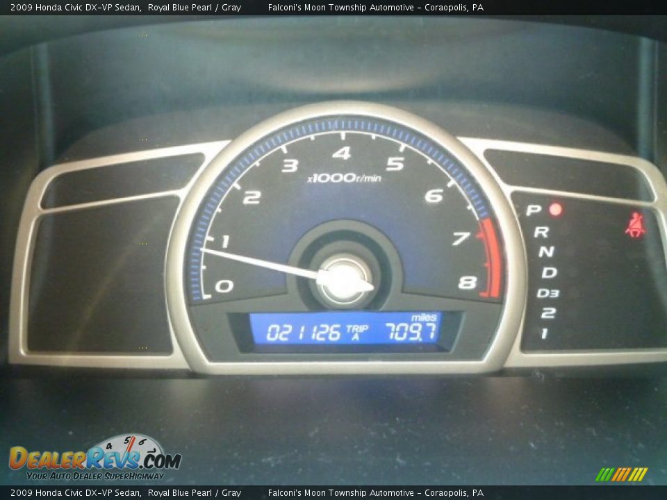2009 Honda Civic DX-VP Sedan Royal Blue Pearl / Gray Photo #24