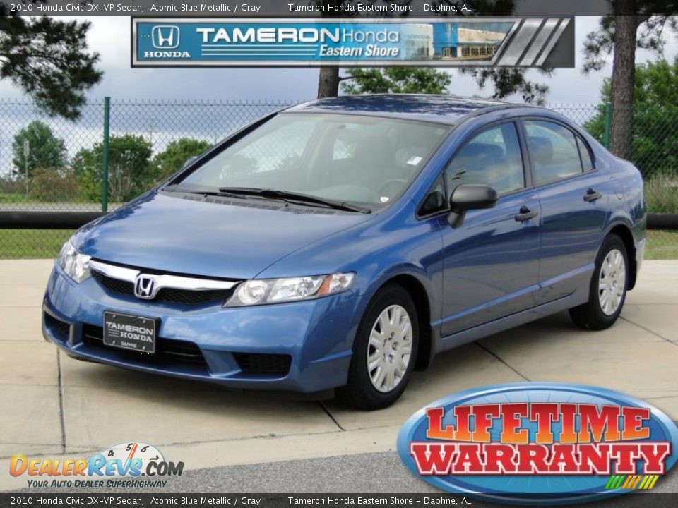 2010 Honda Civic DX-VP Sedan Atomic Blue Metallic / Gray Photo #1