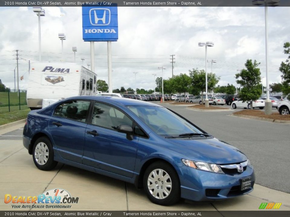 2010 Honda Civic DX-VP Sedan Atomic Blue Metallic / Gray Photo #2