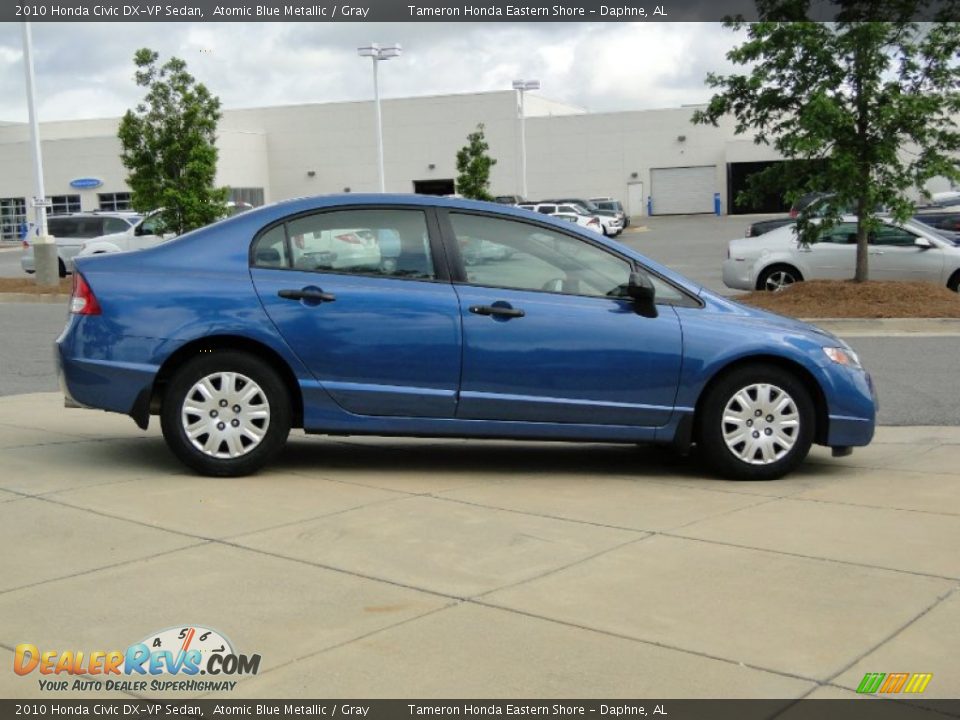 2010 Honda Civic DX-VP Sedan Atomic Blue Metallic / Gray Photo #4