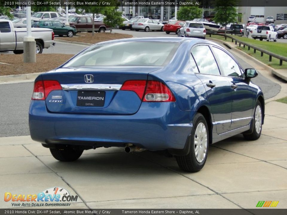 2010 Honda Civic DX-VP Sedan Atomic Blue Metallic / Gray Photo #5