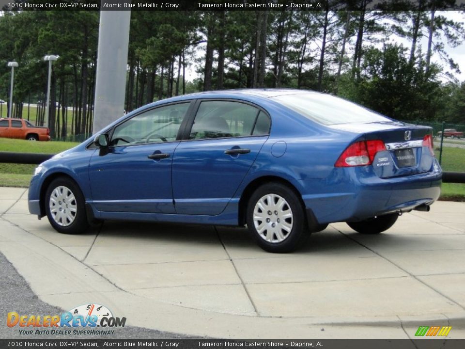 2010 Honda Civic DX-VP Sedan Atomic Blue Metallic / Gray Photo #6