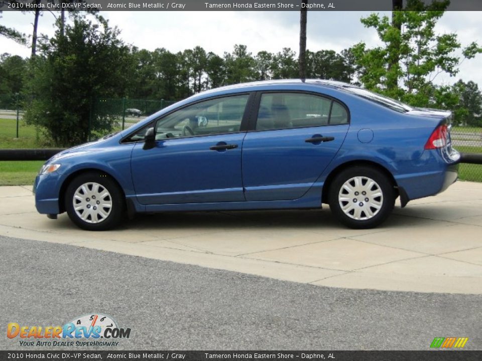 2010 Honda Civic DX-VP Sedan Atomic Blue Metallic / Gray Photo #7