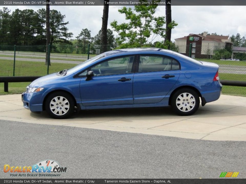 2010 Honda Civic DX-VP Sedan Atomic Blue Metallic / Gray Photo #8