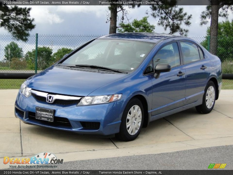 2010 Honda Civic DX-VP Sedan Atomic Blue Metallic / Gray Photo #10