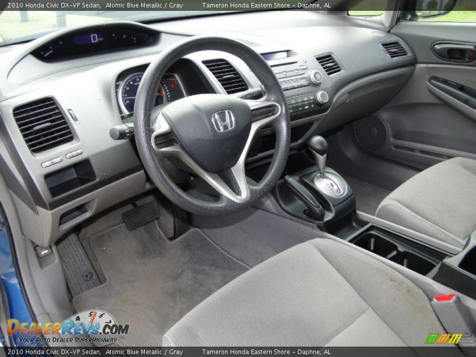 2010 Honda Civic DX-VP Sedan Atomic Blue Metallic / Gray Photo #11