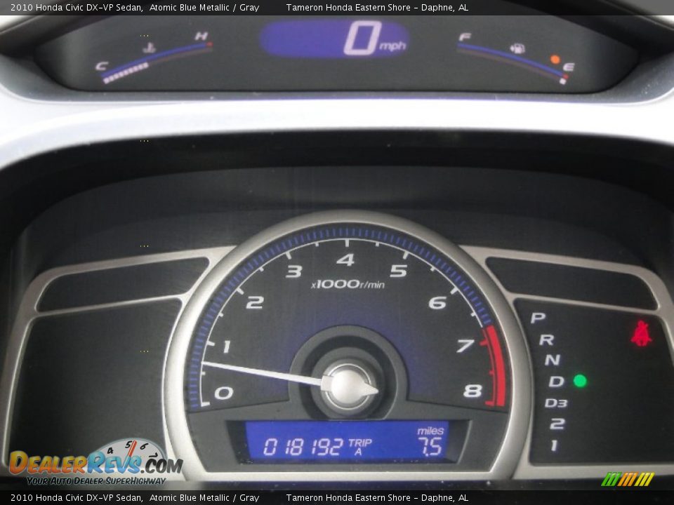 2010 Honda Civic DX-VP Sedan Atomic Blue Metallic / Gray Photo #17