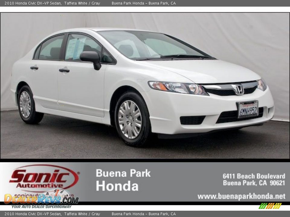 2010 Honda Civic DX-VP Sedan Taffeta White / Gray Photo #1