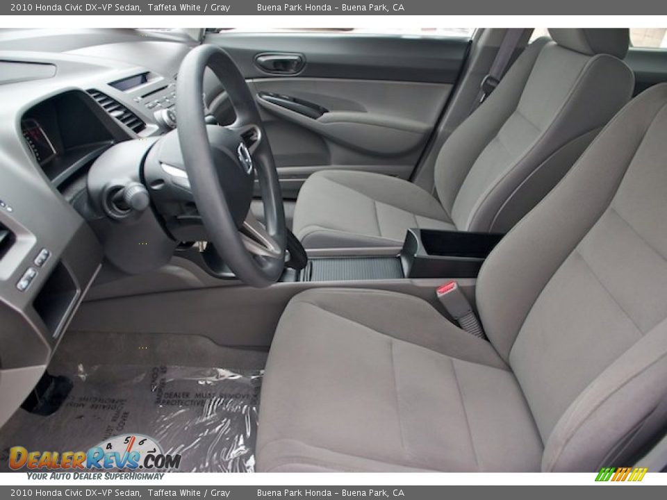 2010 Honda Civic DX-VP Sedan Taffeta White / Gray Photo #3