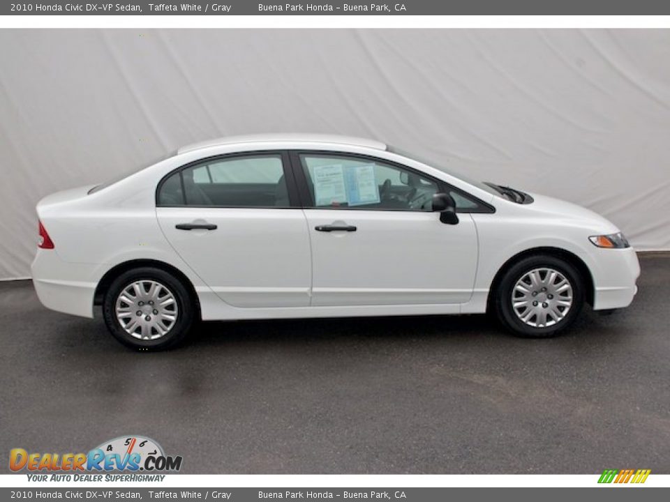 2010 Honda Civic DX-VP Sedan Taffeta White / Gray Photo #10