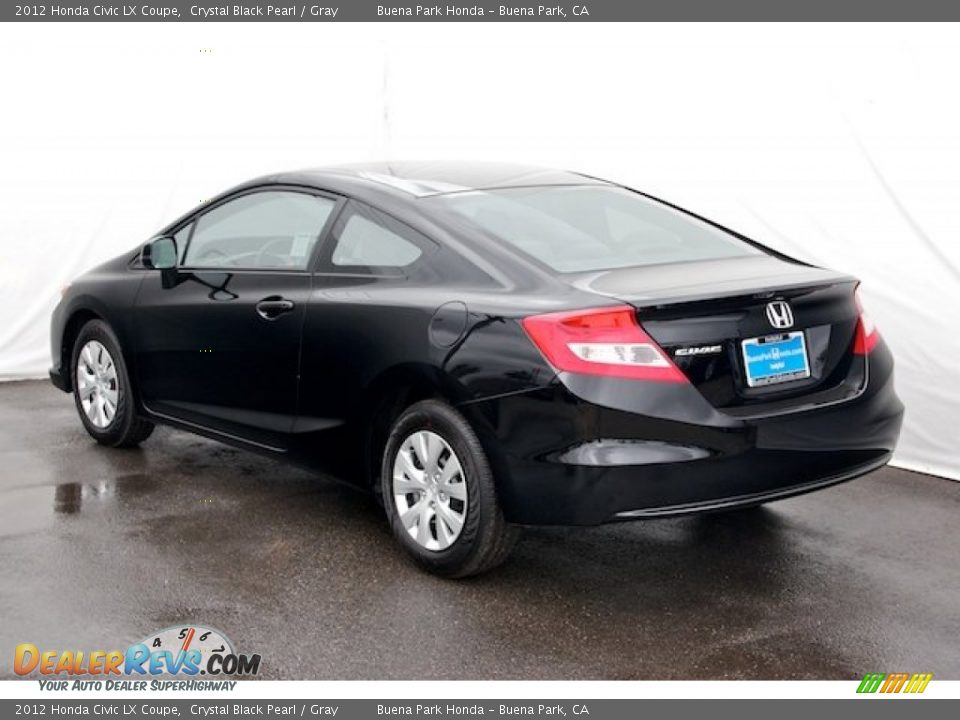 2012 Honda Civic LX Coupe Crystal Black Pearl / Gray Photo #5