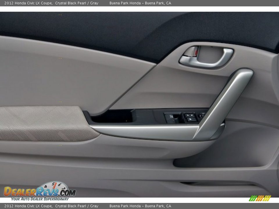 2012 Honda Civic LX Coupe Crystal Black Pearl / Gray Photo #8