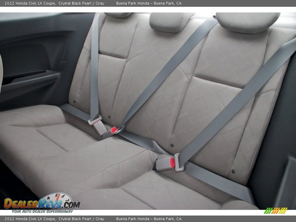 2012 Honda Civic LX Coupe Crystal Black Pearl / Gray Photo #11