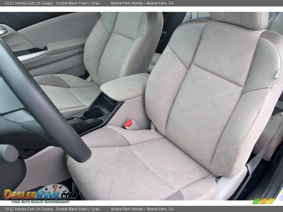2012 Honda Civic LX Coupe Crystal Black Pearl / Gray Photo #13